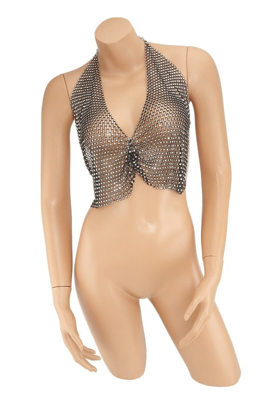 Full Rhinestone Body Cover Up